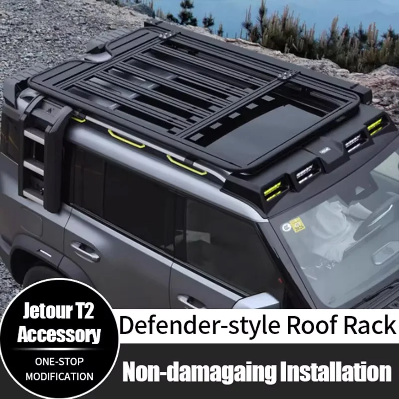 Für Jetour T2 Traveler Dachträger Defender Stil Dachträger Gepäck Frachtträger Plattform Auto Upgrade Zubehör 2026