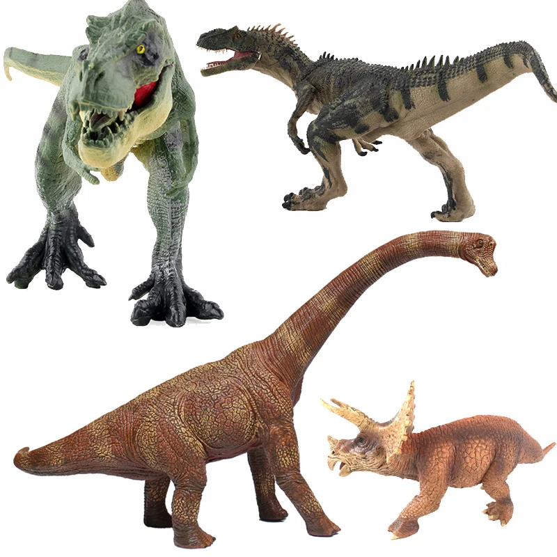 

Simulation Dinosaur Model Toy Action Figure PVC Tyrannosaurus Rex Triceratops Kids Children Toy Exhibit Souvenir Ornament