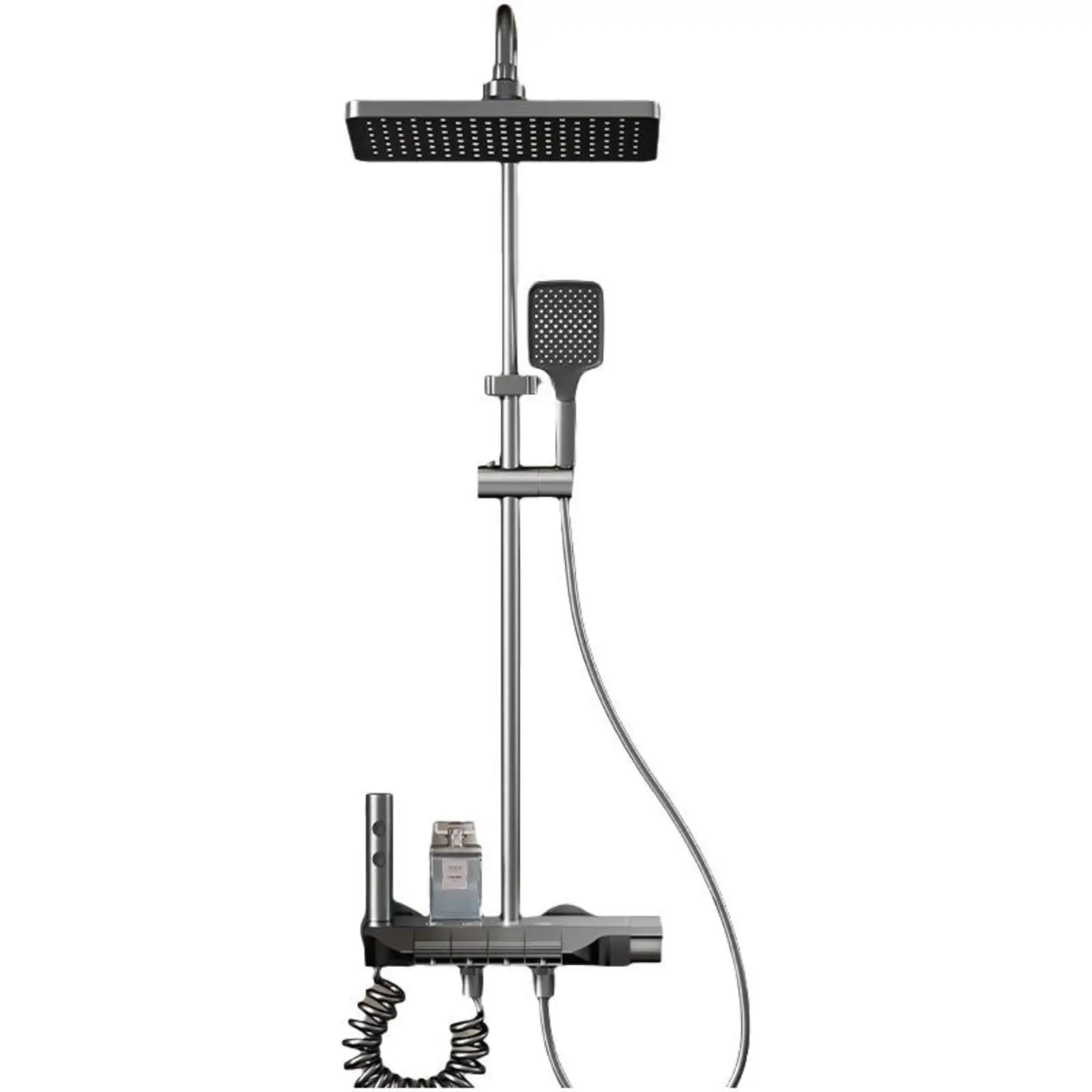 مجموعة دش يتم التحكم فيها بدرجة الحرارة، صنبور دش مطري نحاسي، مجموعة محمولة مضغوطة للحمام
