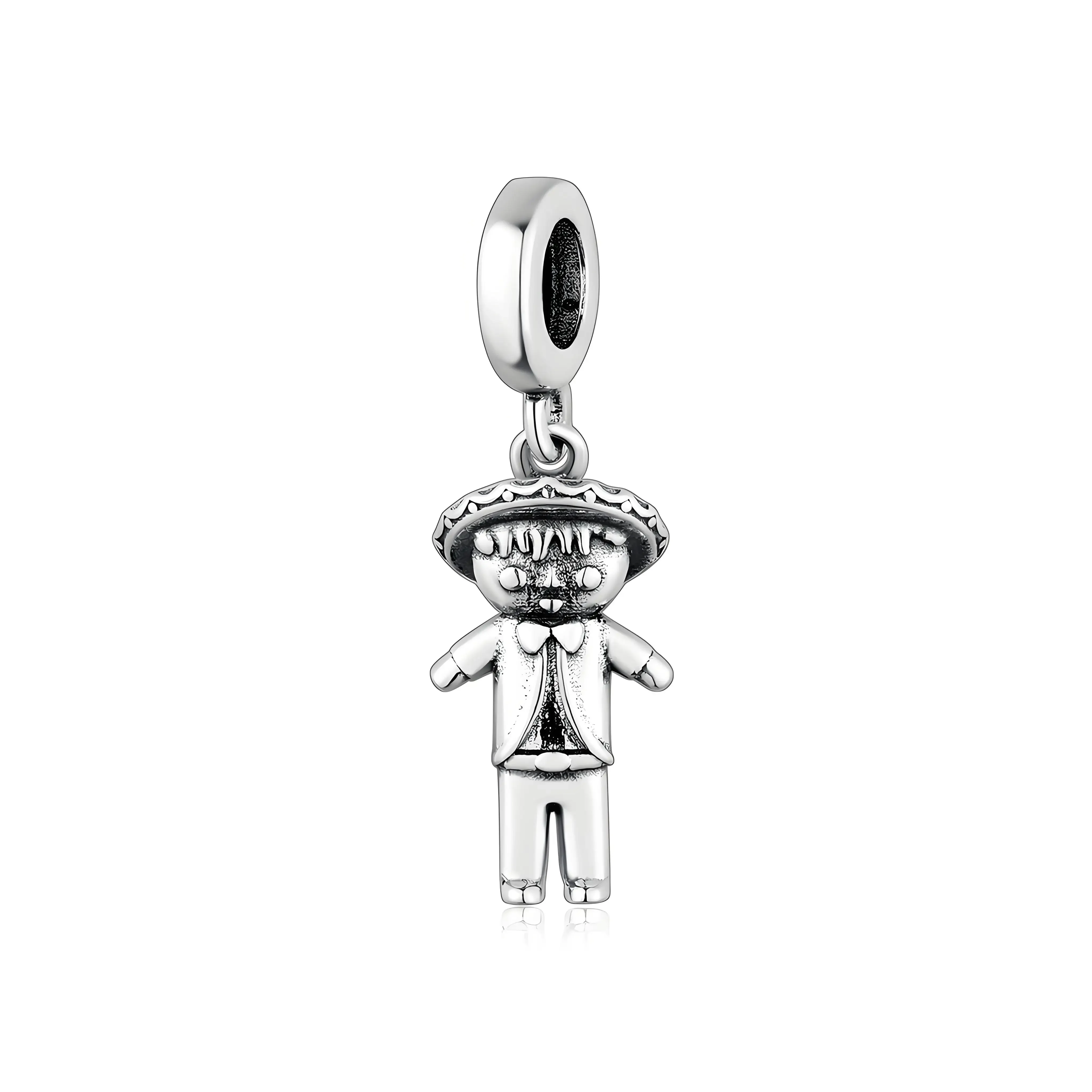 Fit Original Charm Bracelet 925 Sterling Silver Traditional Handmade Mexico Boy and Girl Doll Bead For Making Navidad Berloque