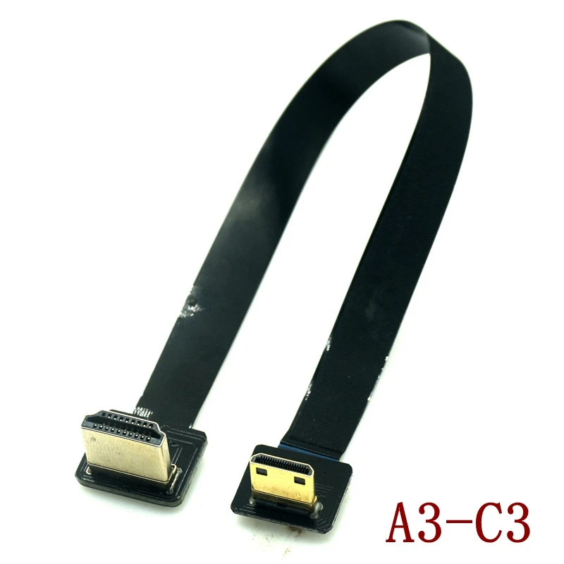 Magnetic Ring Anti-interference HD-cable Ultra Light FPV HD-male To Mini/micro HDMI-compatible-female FPC 10cm GH4 GoPro BMPCC