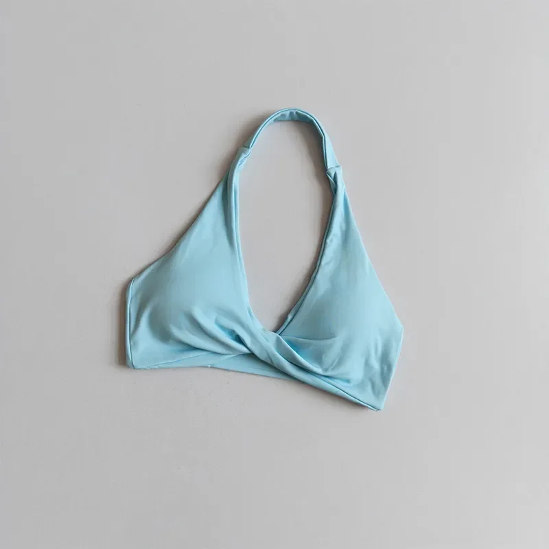 Women's Halter Neck Sports Bra Push-Up Chest-Revealing Pilates Vest Top Yoga Wear Gym Running Fitness Bras Beautiful Back Design
