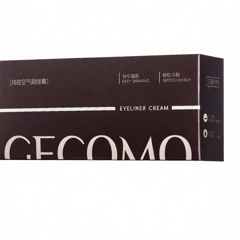 GECOMO Air Texture Gel Eyeliner Waterproof Long Lasting Brow Filler Natural Eye Contour Shadow Makeup Kit With Soft Brush