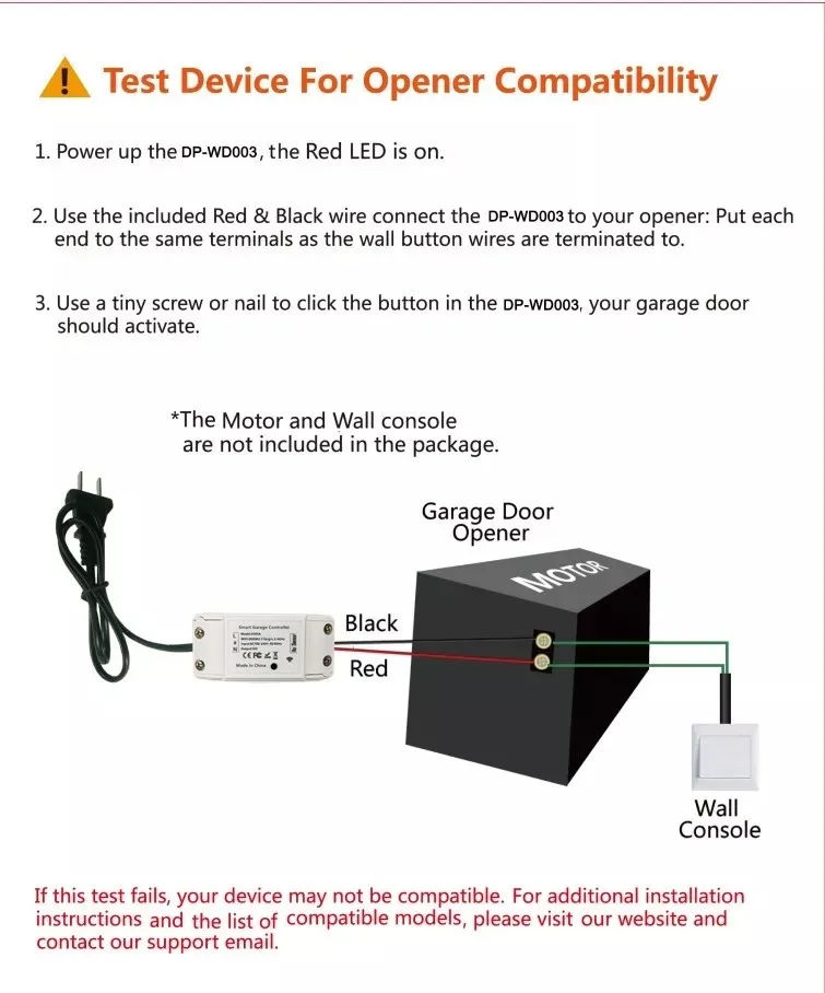 WiFi Switch Smart Garage Door Opener Controller Work With Alexa Echo Google Home SmartLife/Tuya APP Control No Hub Require