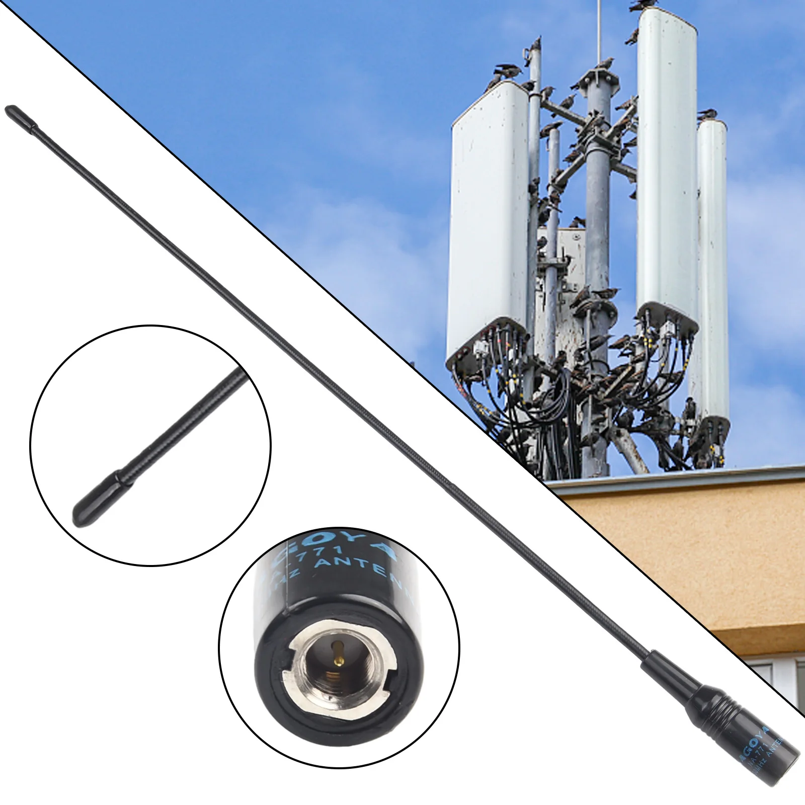 

Радиоантенна 144/430 МГц, 15,2 дюйма (38,5 см), 2,15 дБ, SMA-Male, двухдиапазонная, 1 шт., запасная часть