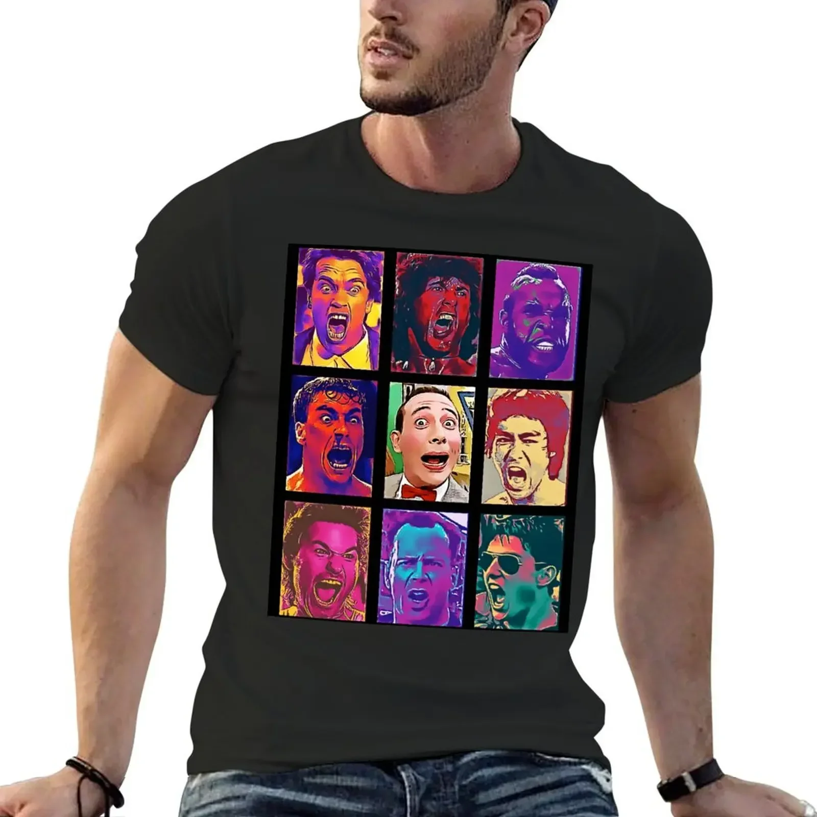 Action Peewee Pop Art T-Shirt graphic t shirt vintage custom shirt summer tops T-shirt men