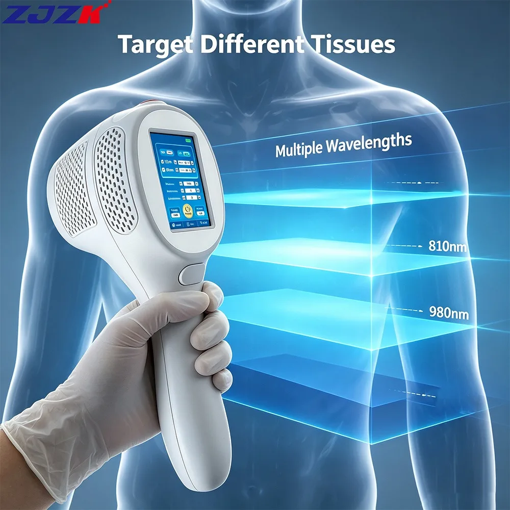 ZJZK Handheld Human Class 4 Laser Therapy Device 12W Portable Physiotherapy Machine For Tendonitis Inflammation Veterinary Use