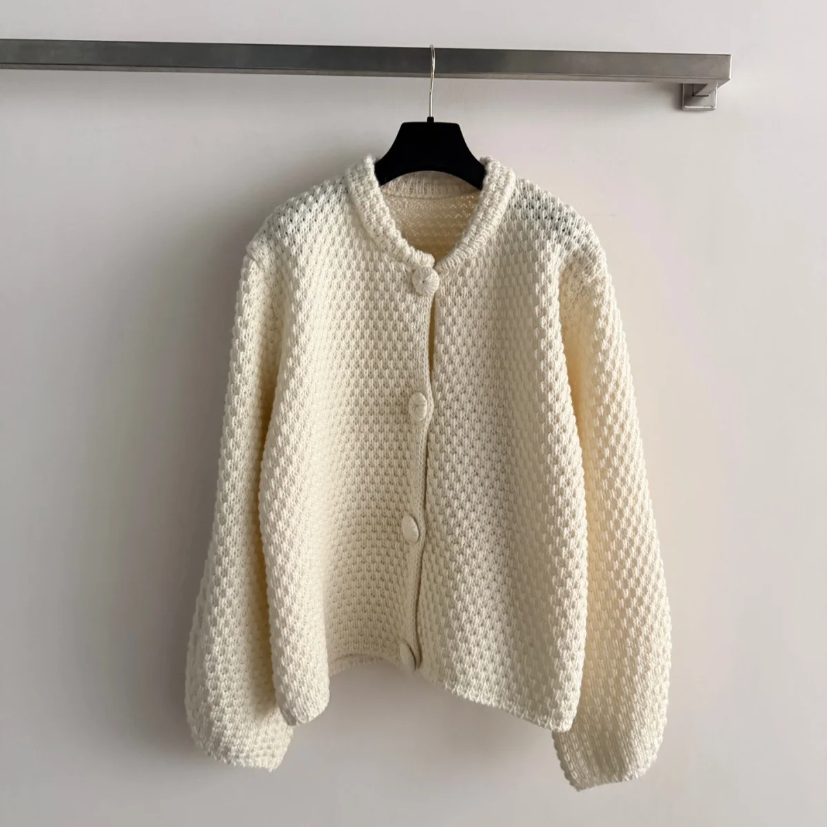 2026 High quality women's Korean style gentle style thick thread knitted jacket--26919126