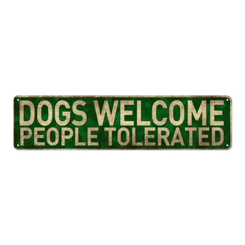 2D Flat Retro Metal Aluminum Sign 