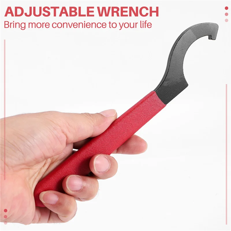 6 Pieces Spanner Wrench Set Adjustable Coilover Wrench Spanners Hook Wrenches Tools Coilover Wrench Steel Spanner image 6