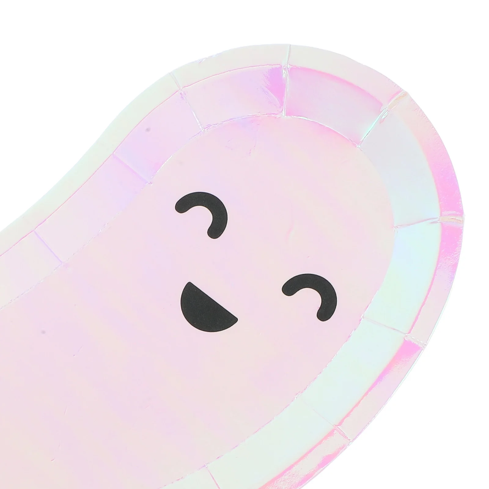 8 قطعة أطباق ورقية على شكل شبح أدوات مائدة لحفلات الهالوين أطباق تقديم الطعام للاستعمال مرة واحدة لتزيين جمع المهرجانات