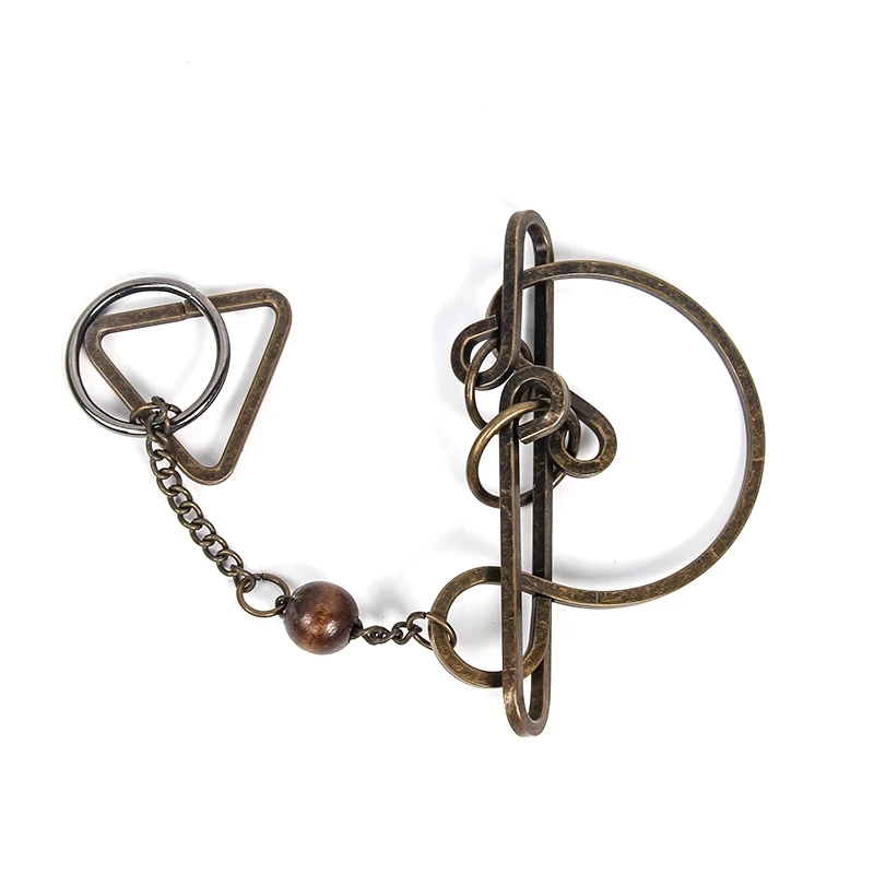 Boutique Bronze Color Intelligenc Magic String Metal Brain Teasers Puzzles Game for Adults