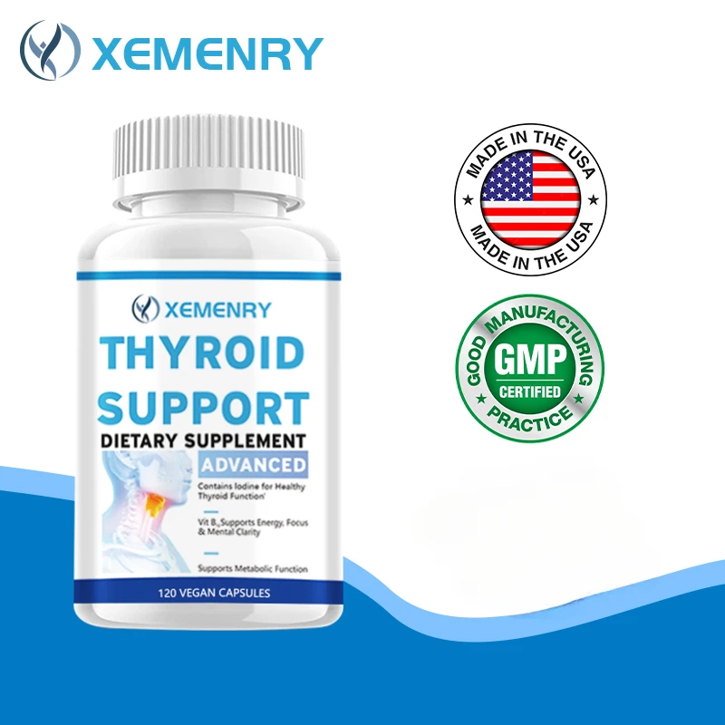 Thyroid Support Capsules - for Energy, Metabolism, Focus,, Stress and Fatigue Relief