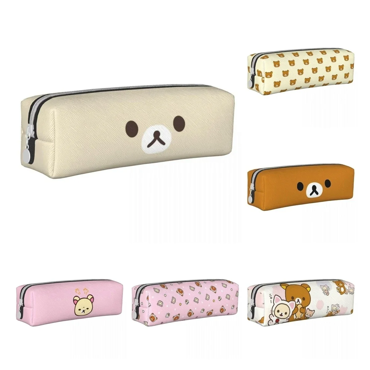 

Korilakkuma Face Pencil Cases Lovely Rilakkuma Pen Box Bags Girl Boy Large Storage Students School Gift Pencilcases
