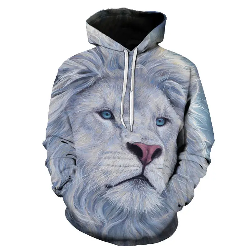 

Mens Lion Hoodies 3D Printed Animal Oversize Mens Women's Sweatshirt Pullover Long Sleeve Hooded Sweatshirts Tops