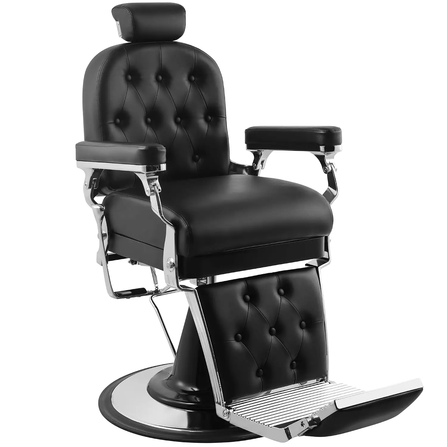 Vintage Barber Chair Black Heavy Duty Salon Styling Hydraulic Reclining Shampoo Equipment, Customized