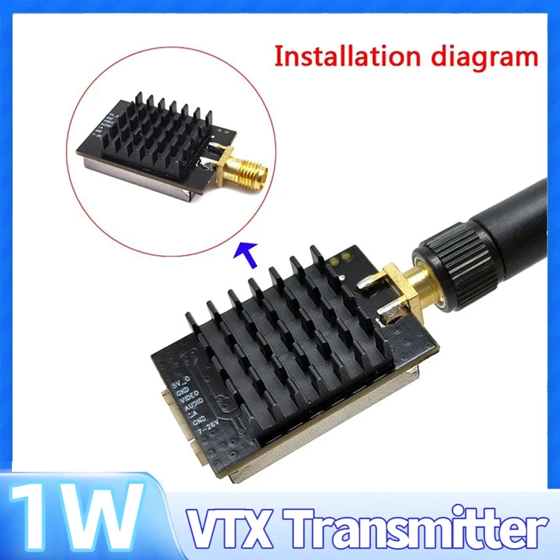 SLONWAKE 5.8G 48CH 1000mW وحدة إرسال VTX قابلة للتعديل للطاقة TBSprotocol للمركبة الجوية بدون طيار RC FPV.