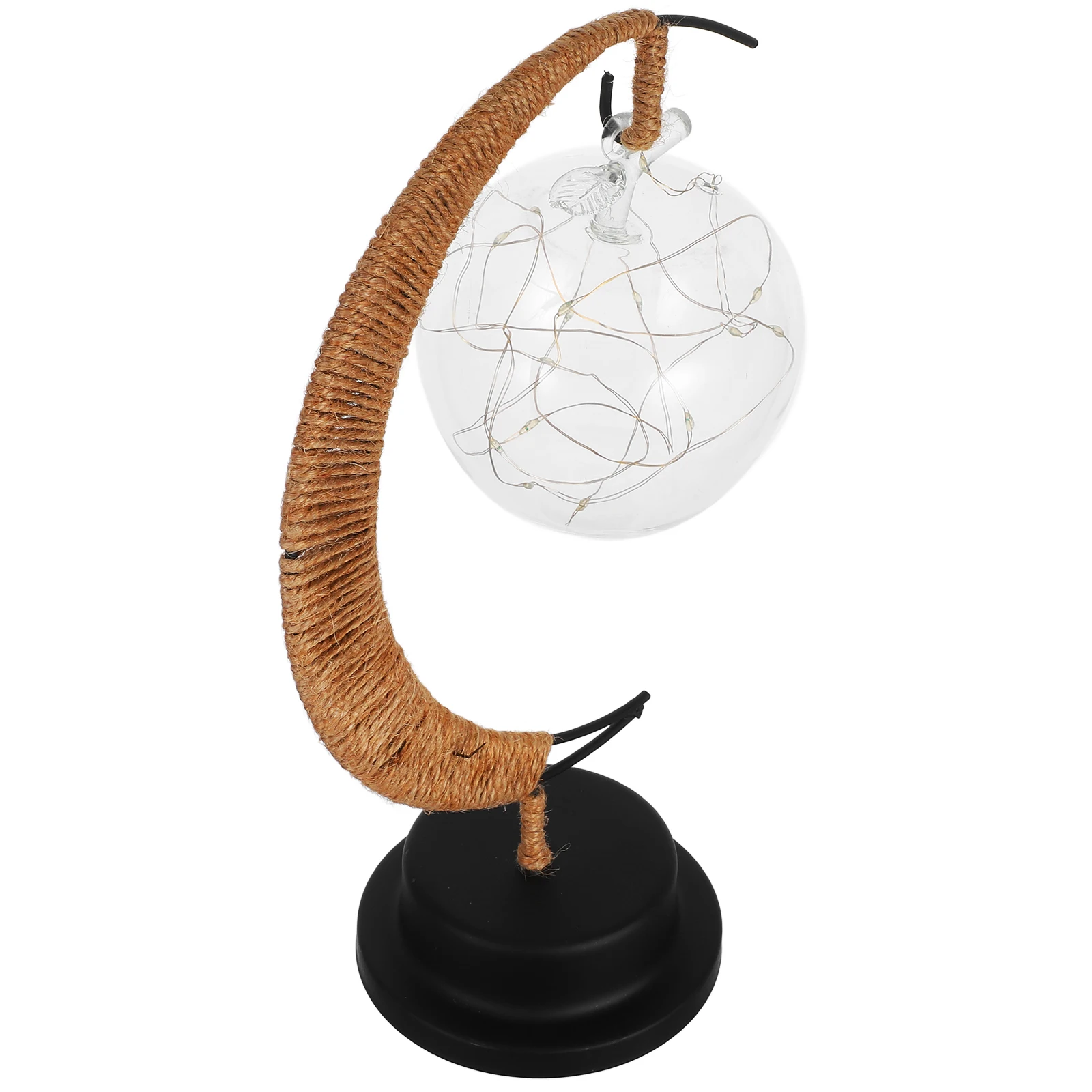 Linterna decorativa luces nocturnas dormitorio moderno escritorio Luna habitación de niños lámpara de mesa de cristal LED iluminación de ambiente única