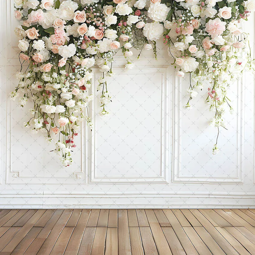 Фон для фотосъемки Mehofond, подвесной цветочный белый панельный настенный фон для взрослых, дня рождения, портретный декор для беременных, фон для фотостудии