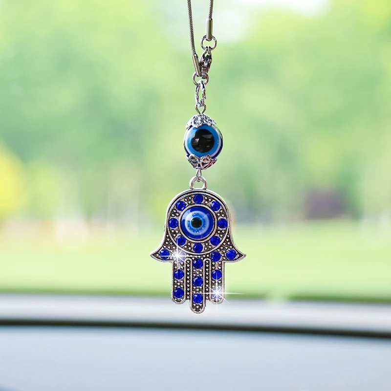Kreativer Blauer Augen-Autoanhänger, Modischer Teufelsauge-Spiegelanhänger für den Autoinnenraum – Detail 5