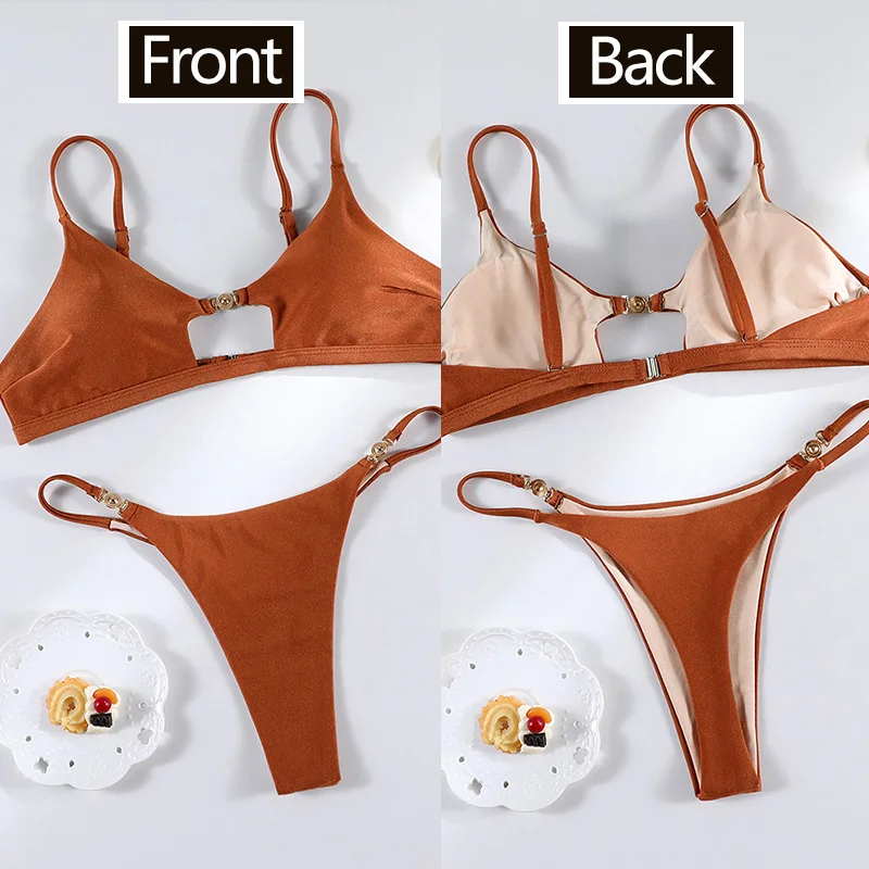 Miyouj 2026 Bikini Women\'s Swimsuit Leopard Bikini Sets Bandage Bath Wear Sexy Piece Suits Low Waist Swimwear Triangle Bathsuit