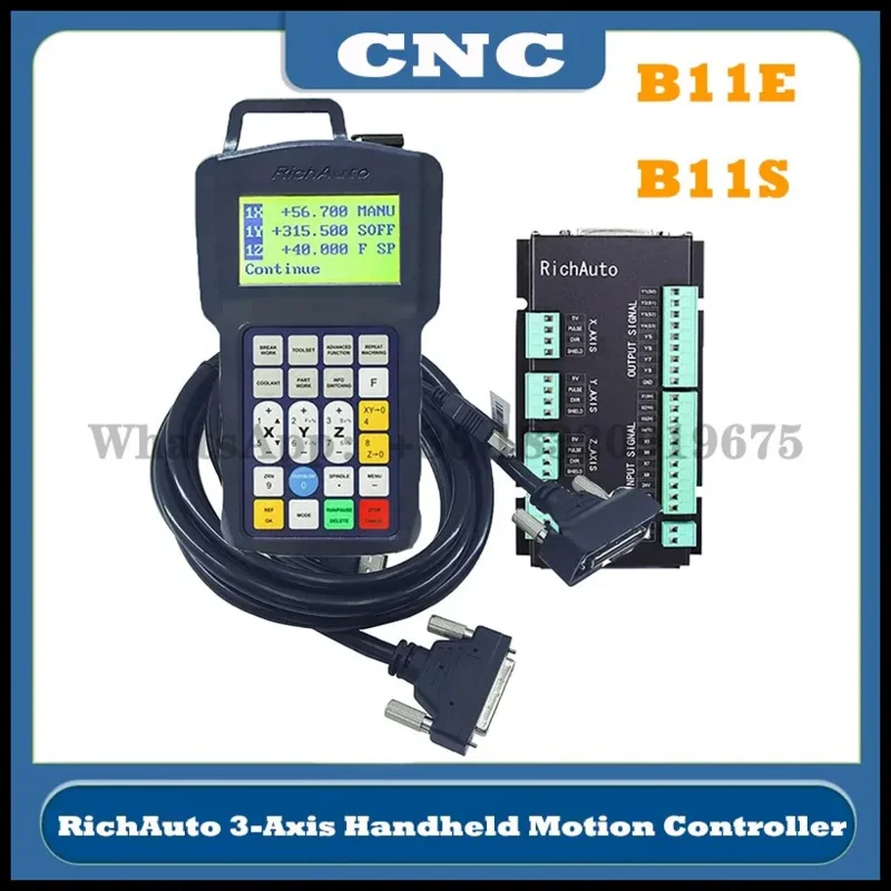 

RichAuto DSP CNC USB Offline Controller B11S B11E 3-Axis Handheld Motion Control System For Engraving And Milling Cutting