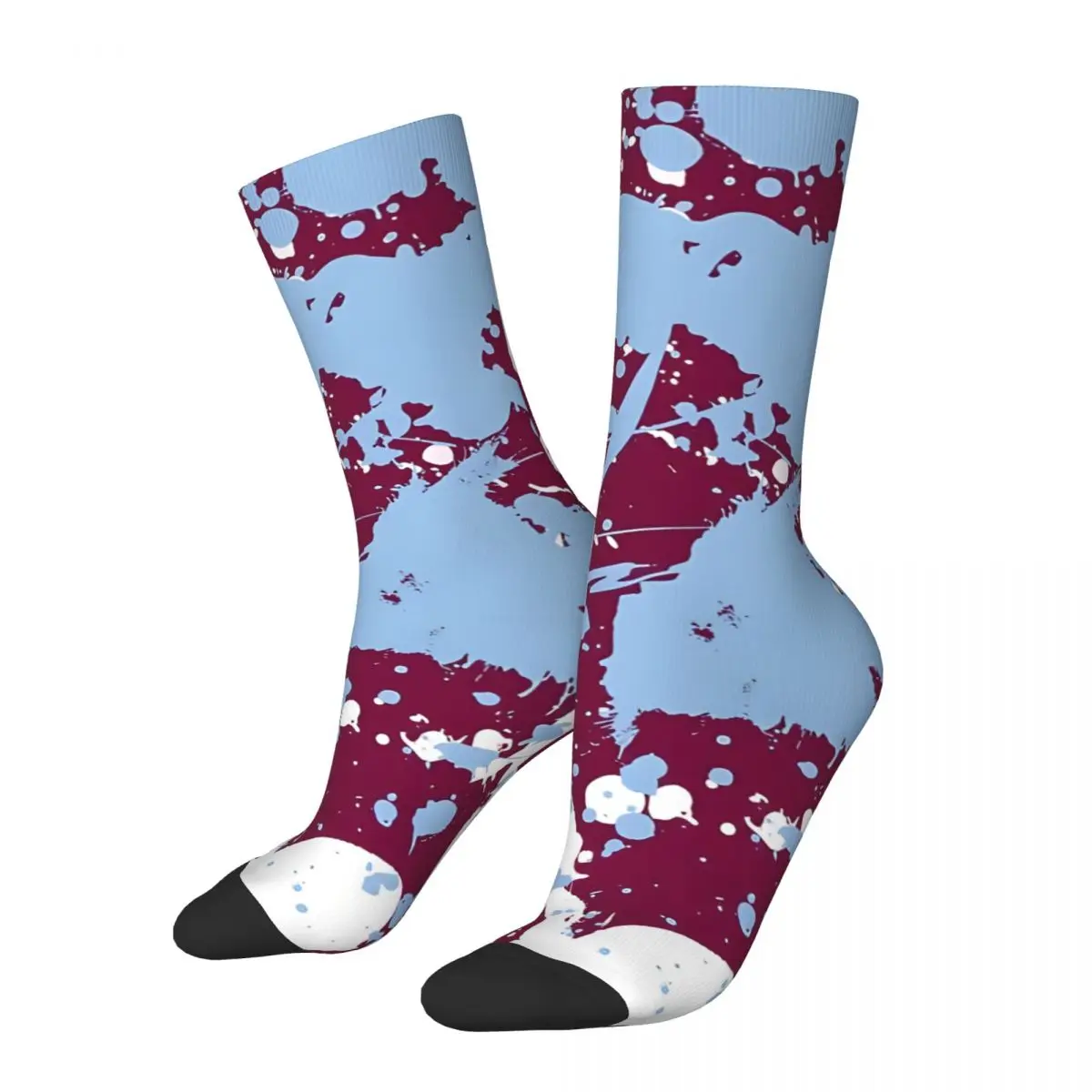 Retro Villa Paint Spill Men's compression Socks Unisex Harajuku Pattern Printed Novelty Crew Sock