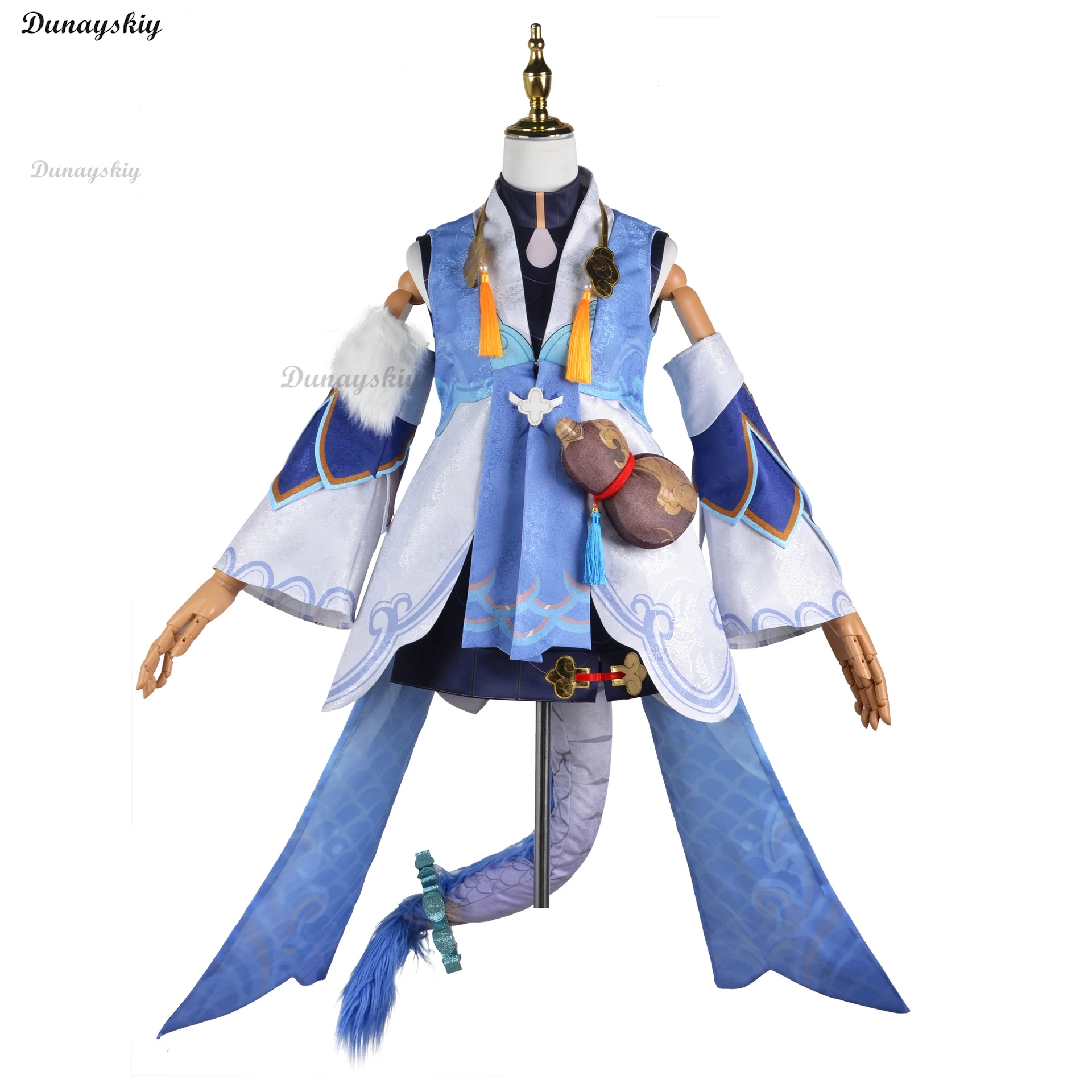 Game Honkai: Star Rail Cosplay Bailu Cosplay Women Cosplay Costume Tails Bailu Wig Cosplay Bailu Shoes Christmas Customized image 4