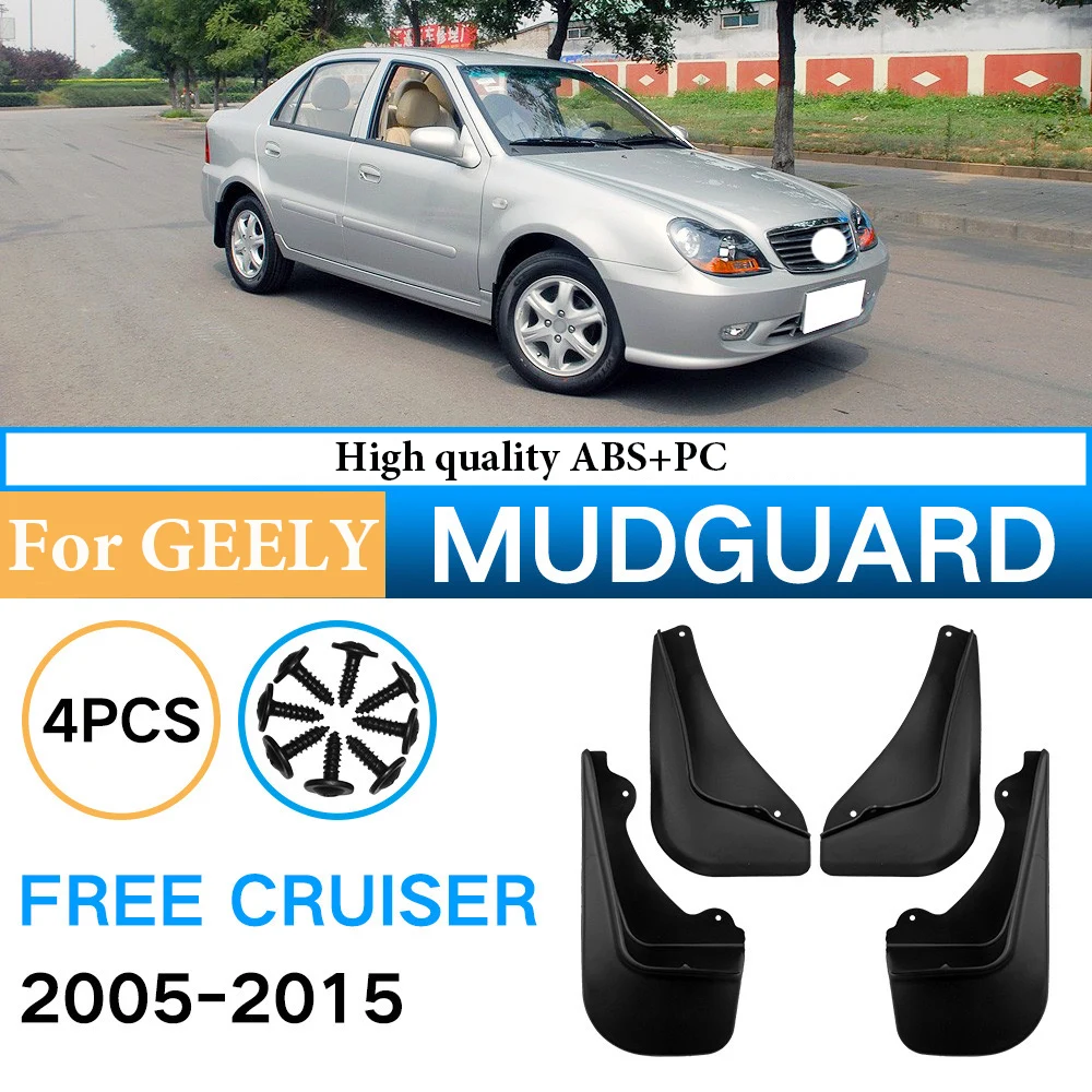 

Car-styling Mud Flap Guards Fender for Geely free cruiser 2005-2015 Mudguards Mudflaps Car Accessories 4PCS