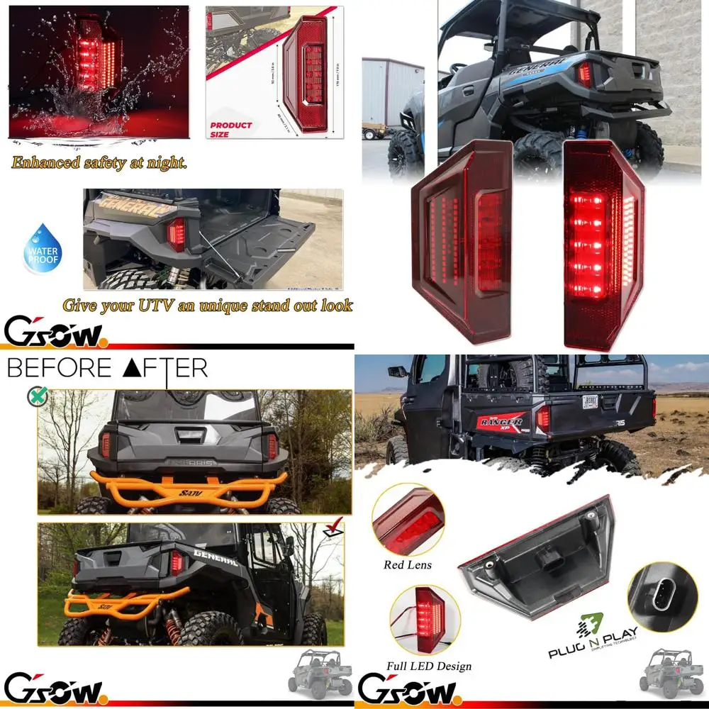 

Светодиодные задние фонари Polaris Ranger 570-900 XP, модель 2015-2020, двусторонние красные стоп-сигналы