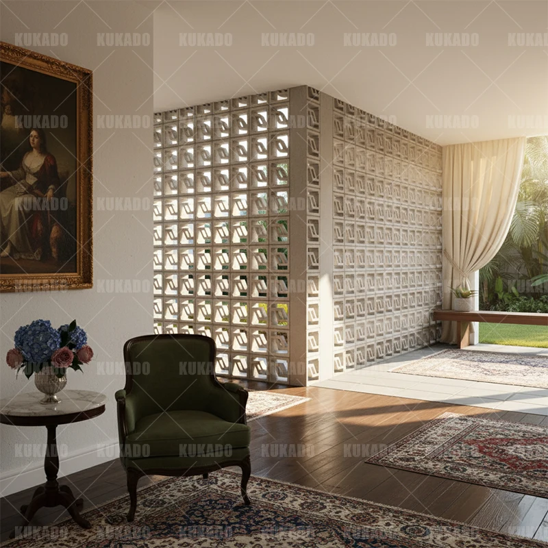 Cement Hollow Brick Flower Window Mold, Self-Made Cement Brick Partition, Suitable For Indoor, Villa, Coffee Shop Decoration