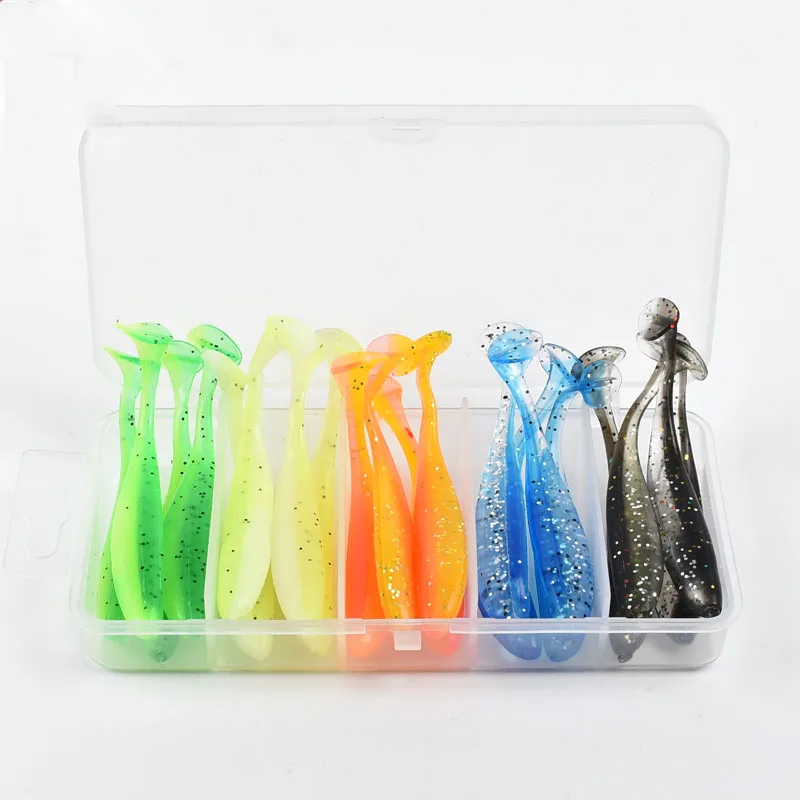 20 Stück/5 Farben 7,5 cm mit Box Euro-Angelköder-Set – Premium-Kunstköder für Barsch, Hecht, Karpfen, erstaunliches Angelgeschenk für Angler