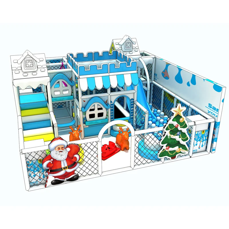 Baiqi Indoor Playhouse for Kids Baby Playroom Playground Equipment Plastic Swings and Slides for Kids Toys with Ball Pool