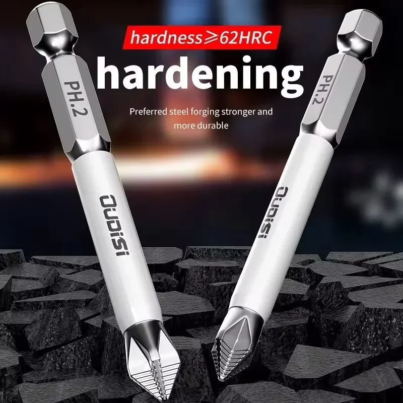 6 PCs Non-Slip Magnetic Cross Head Household Electric Driver Screw Set High Hardness Hand Drill Bits Electric Screwdrivers Bit