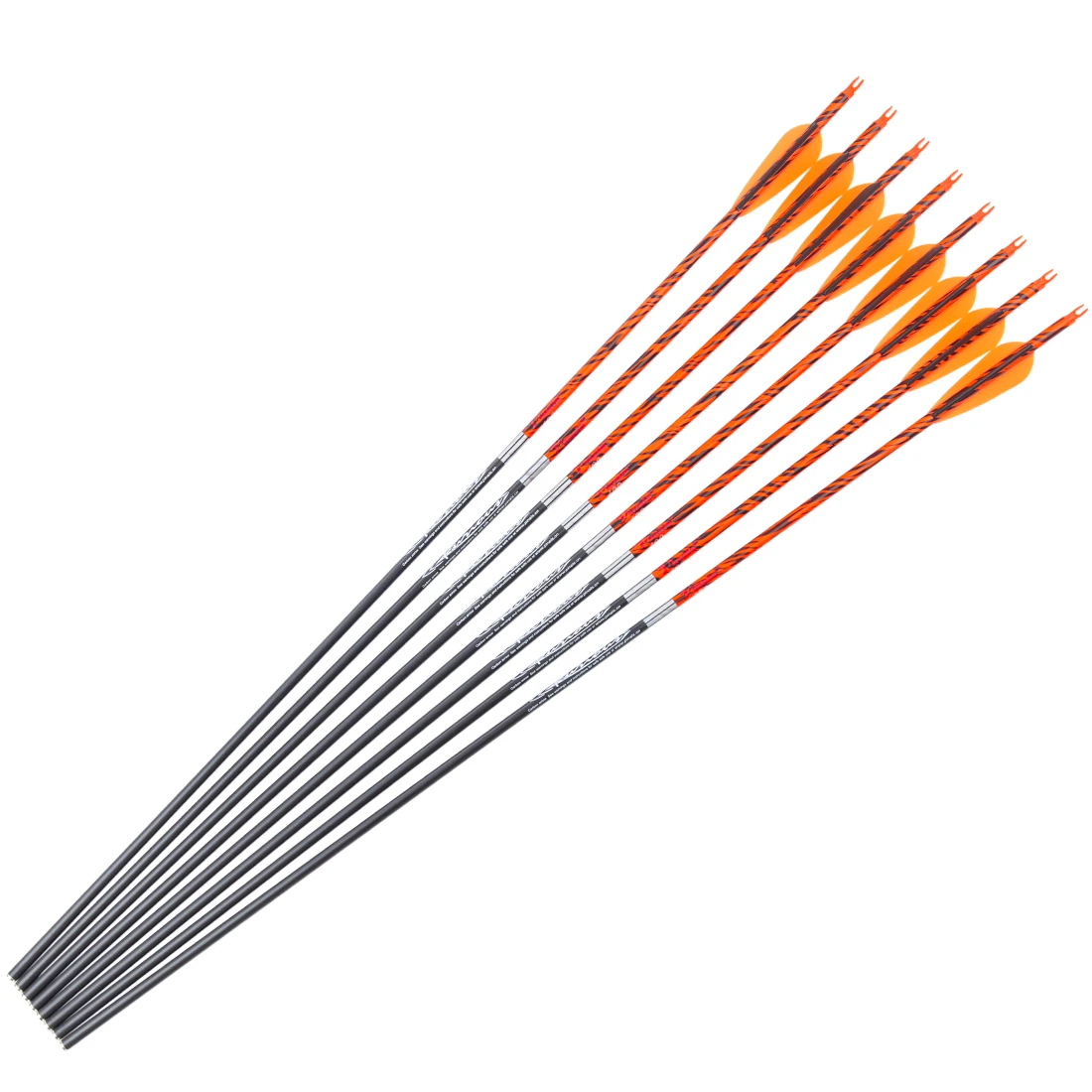 Archery Pure Carbon Arrows 300 340 400 Spine ID 6.2 30 Inch Length Compound Recurve Bow Hunting And Shooting 12Pcs