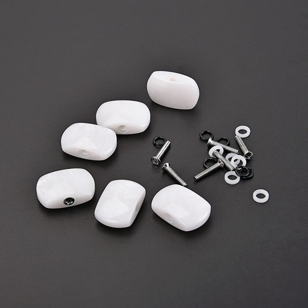 

6Pcs Acoustic Guitar Tuning Pegs Machine Heads Set Vintage Metal Replacement Keys for Classical Guitars with Screws Ferrules