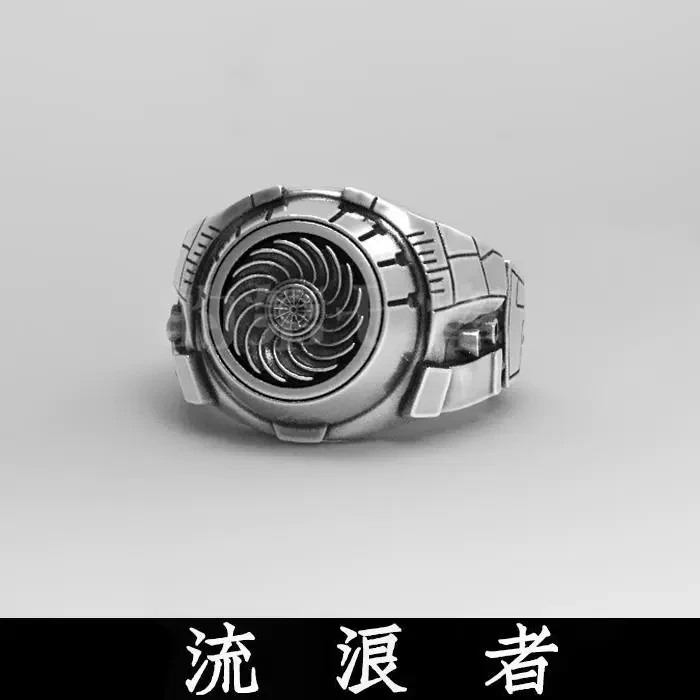 Fashion Metal Mechanical Gear Rings Avenger Mecha Engine Gothic Punk Rings for Men Women Opening Adjustable Ring Party Jewelry