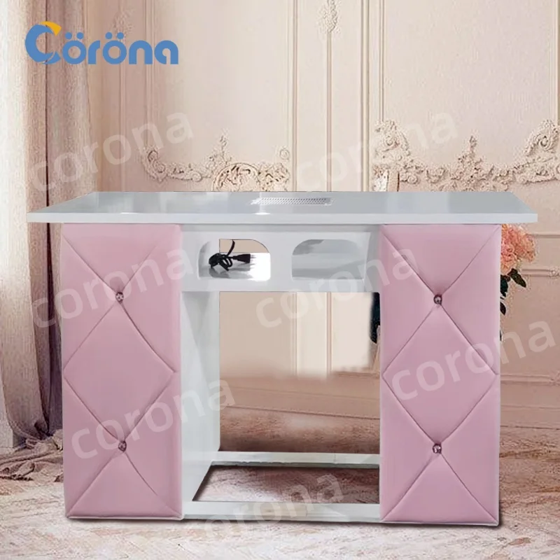 Nail Salon Manicure Table Professional Salon Furniture Pink Pedicure Chair and Manicure Table Set
