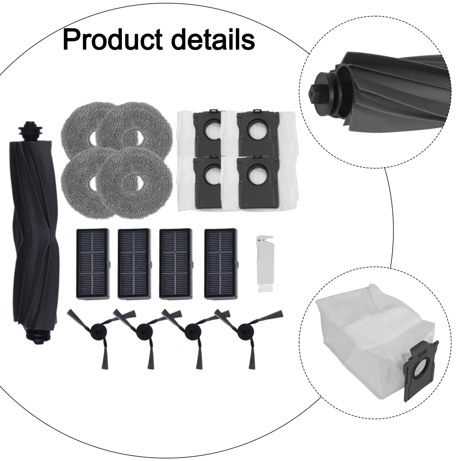 Efficient Dust Bag Accessory for Kit for Mop Cloths for mopa for p50 for Pro Kit Hygienic Floor Maintenance Pet Hair Removal