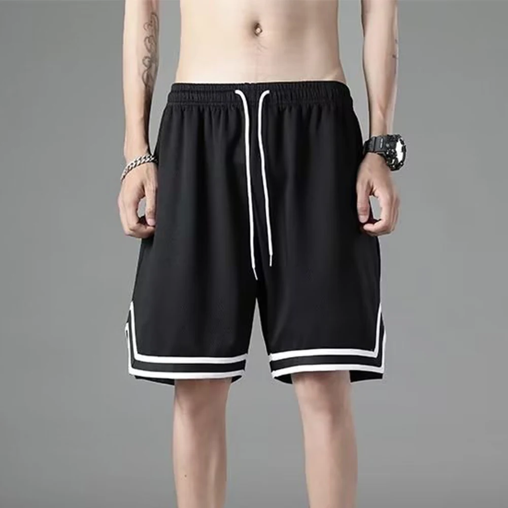 Summer Popular Short Pants Men Basketball Gym Shorts Casual Workout Loose Shorts Male Comfortable Drawstring Running Beachwear