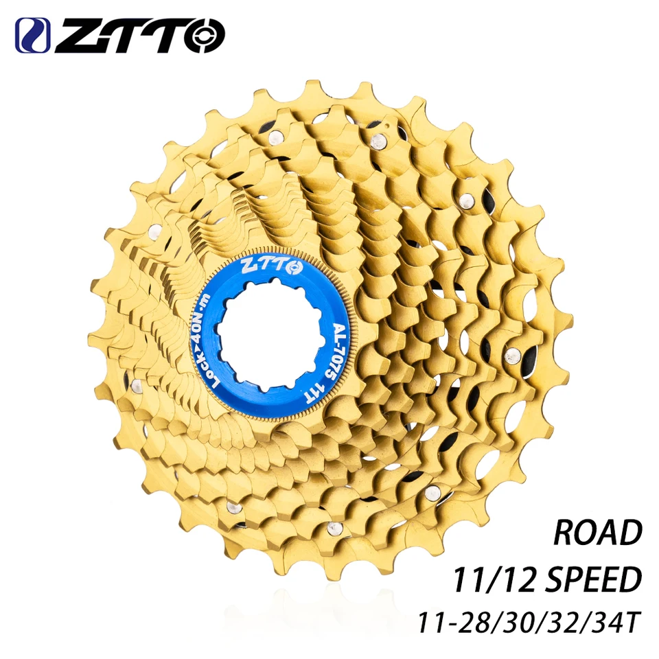 ZTTO Ultraight ロードバイク ゴールド カセット 11s 28T CNC