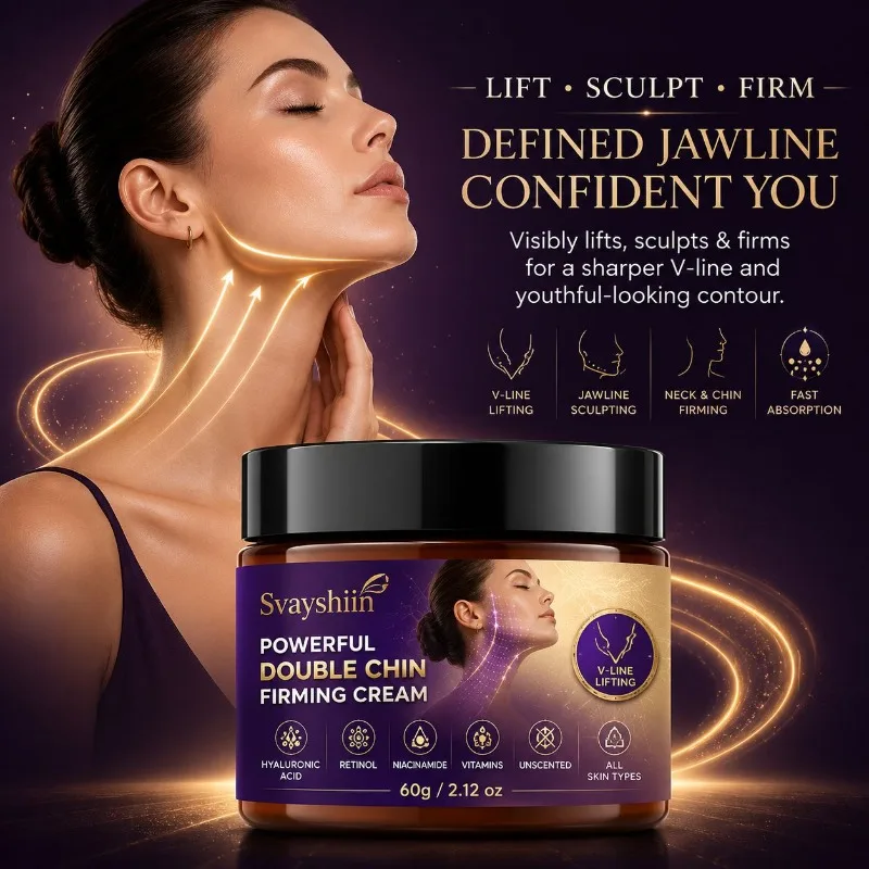 Jawline Firming & Lifting Cream 60g – Sculpts Neck & Chin Contour, Visibly Reduces Double Chin & Tightens Saggy Skin