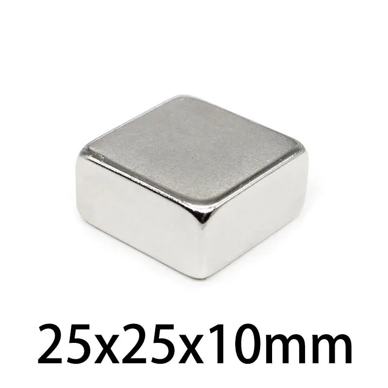 2/5/10PCS 25x25x10 N35 Quadrate Powerful Magnets 25mmX25mm Permanent Magnet 25x25x10mm block Strong Neodymium Magnetic 25*25*10