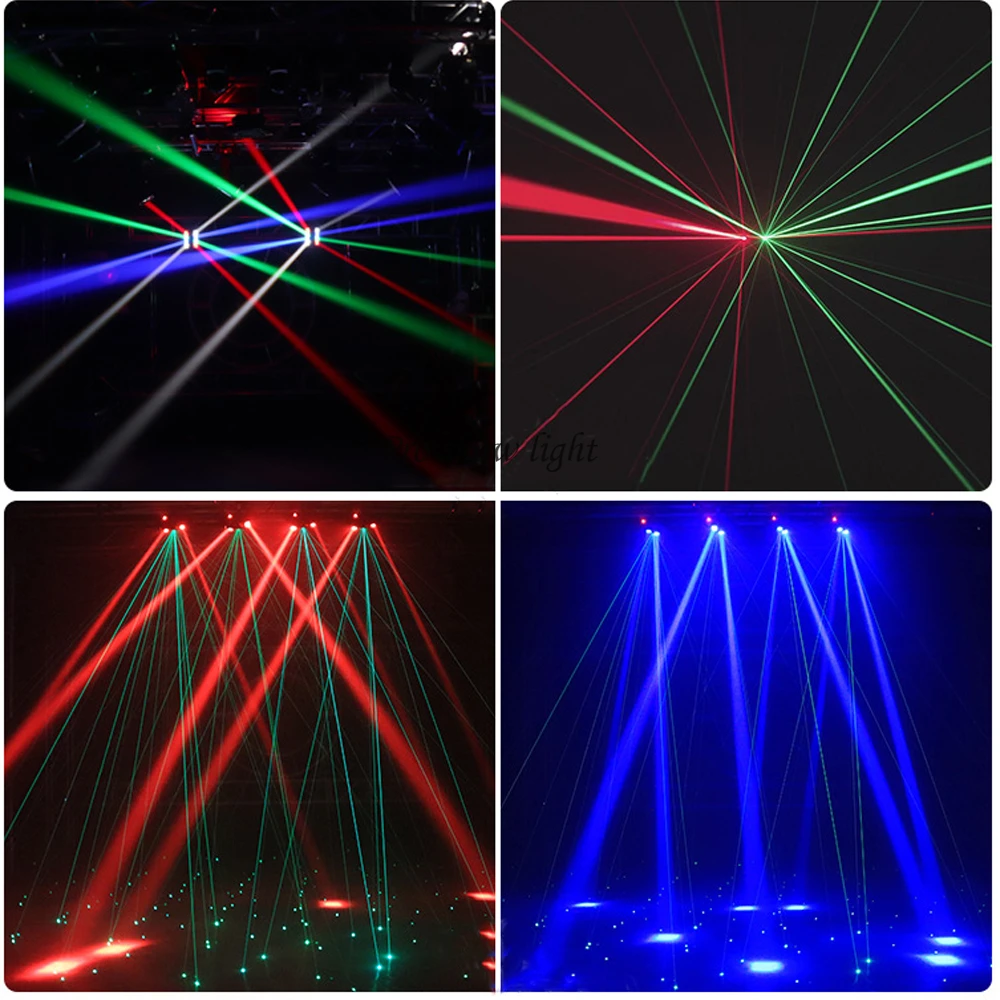 Imagem -06 - Led 8x3w Rgbw Aranha Movendo a Cabeça Luz 3in1 Led Efeito Tira Luz Estroboscópica Dmx Controle dj Laser Luz para Discoteca Festa em Casa Estágio