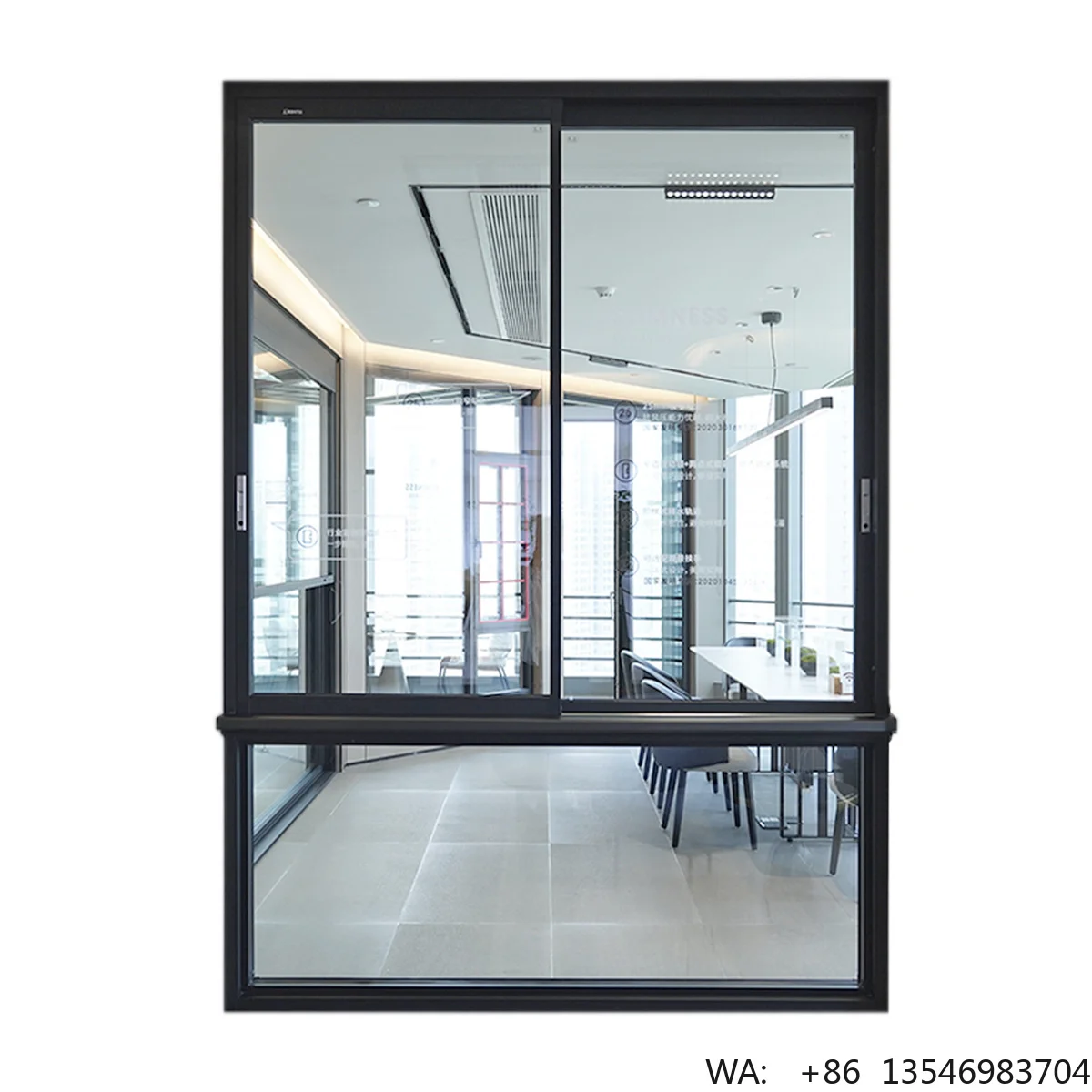 

SUNHOHI Aluminum Frame 25mm Narrow Frame Sliding windows Automatic Lock with Armrests Sliding Window Rails Sliding windows