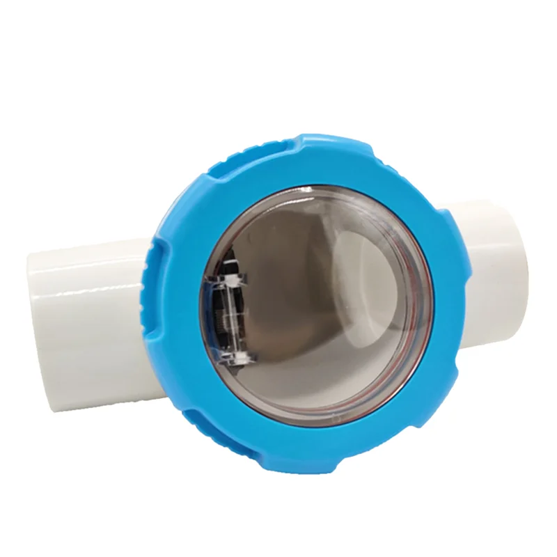 Pool Check Valve 2 Inch Corrosion Resistant Non Return Clear Chamber Check Flapper Valve Kit for Swimming