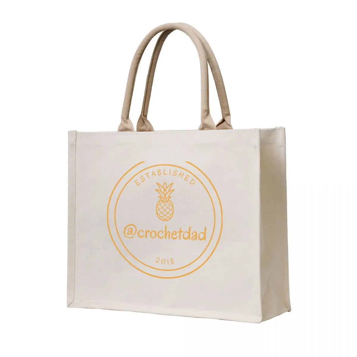 

Crochet Dad Tote Bag Women's shopper eco bag folding reusable shopping bags canvas tote bags