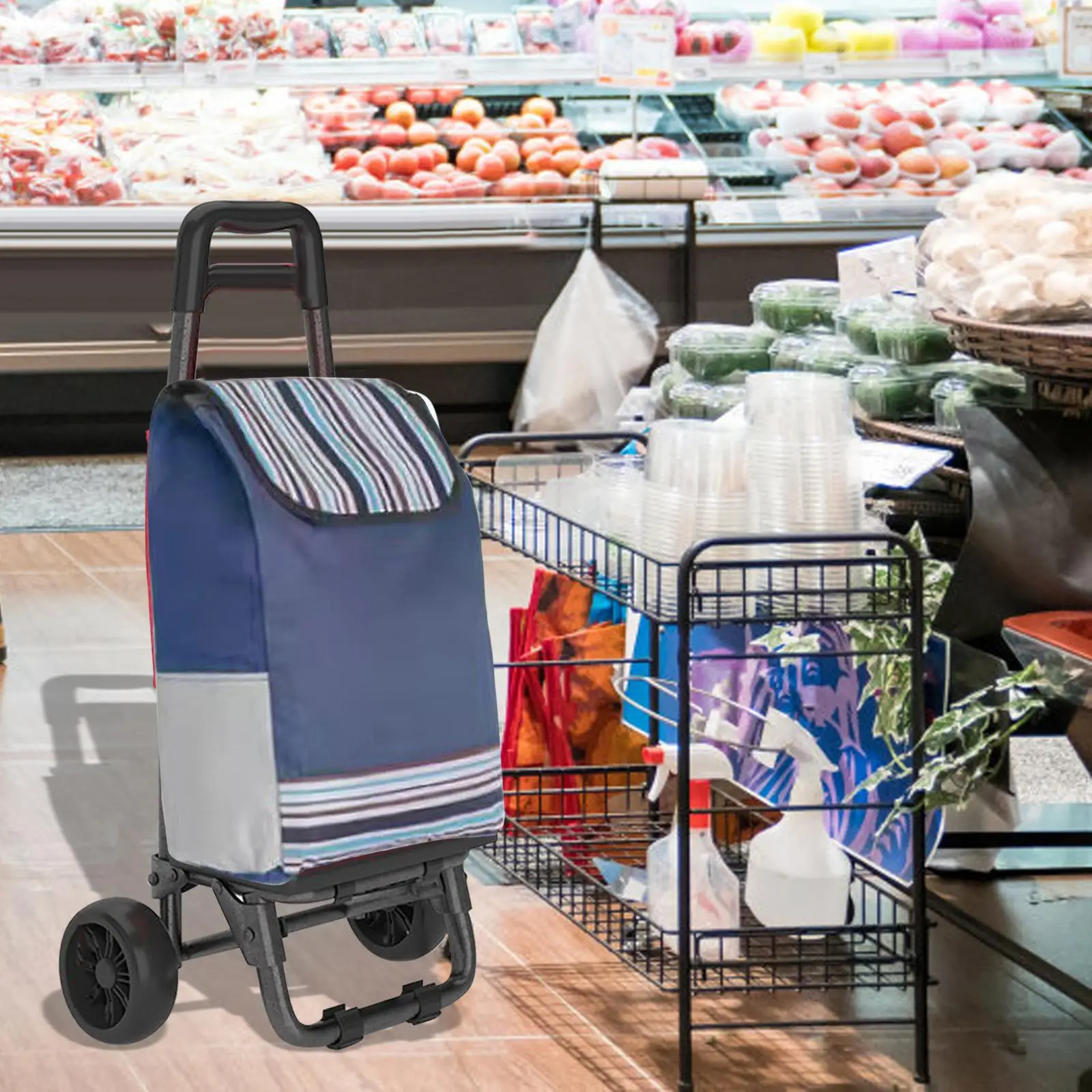 Shopping Cart Bag Reusable Pouch for Grocery Cart Grocery Shopping Cart