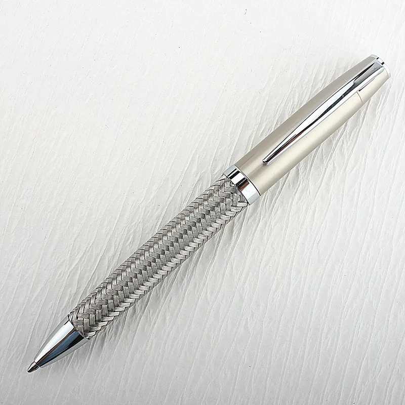 

Luxury Steel Wire Metal Ballpoint Pens School Business Office Signature Roller Pen Writing Ballpen Student Stationery Supplies