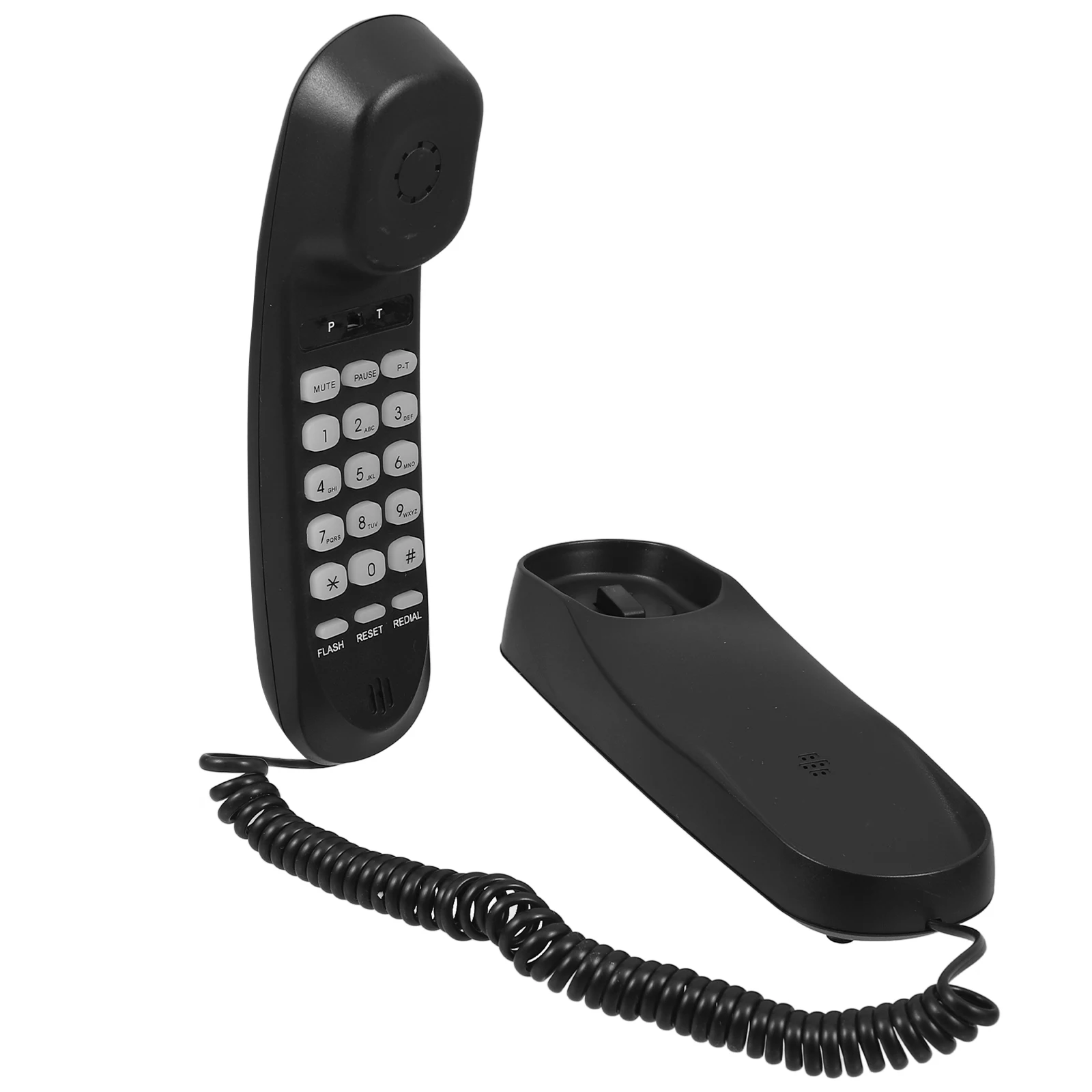 Wall Telephone Black Small Hanging Landline Phone For Home Office Hotel Wall Mounted Household Telephone Clear Sound Multiple